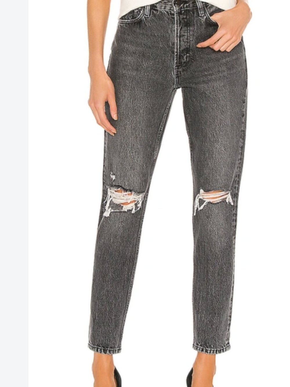 ANINE BING Brenda Tapered High Rise Jean Ripped Distressed Women’s Jeans size 26